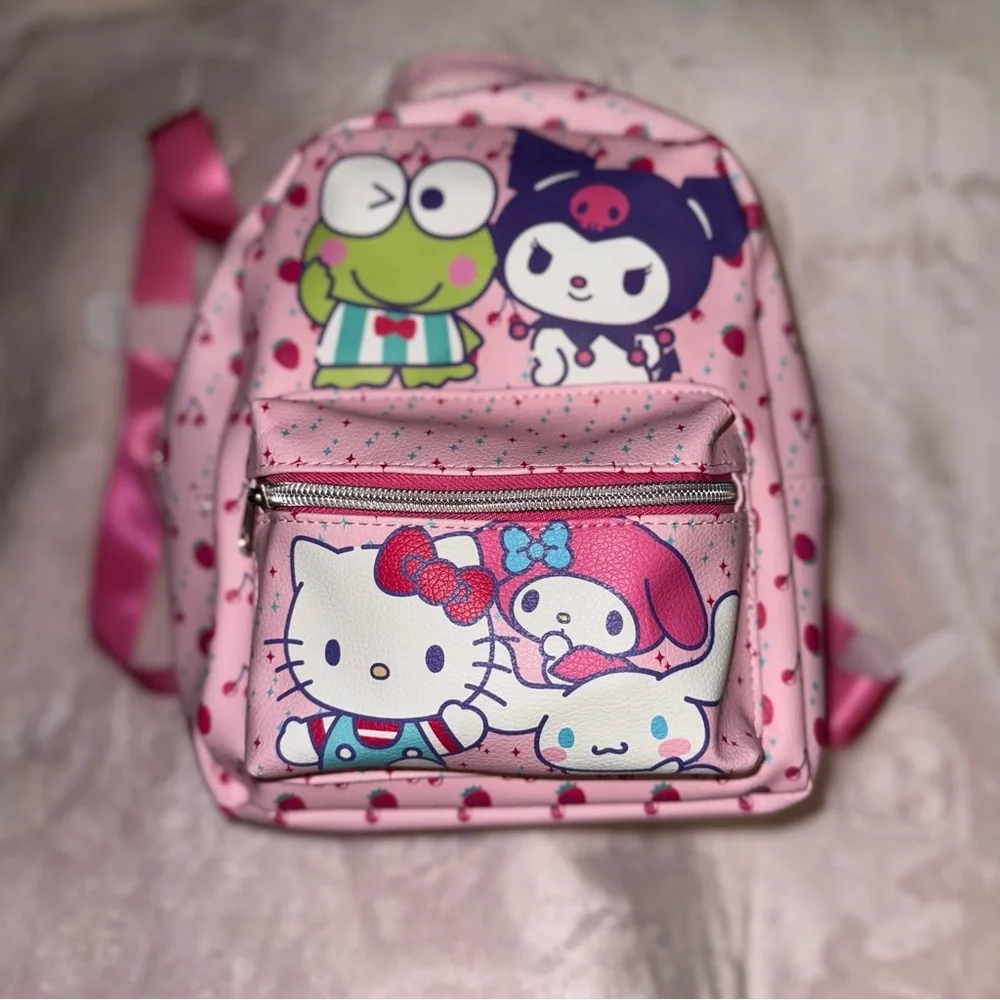 Hello Kitty & Friends By Sanrio Mini Backpack Sanrio Keroppi Cherry Strawberry - Picture 2 of 12